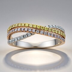 Anello in oro con Diamante Rosa I1 (CIRARI)
