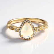 Anillo en oro con Ópalo Welo AAA (CIRARI)
