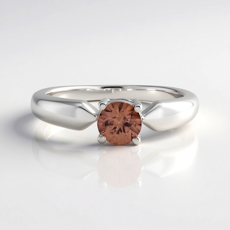 Anello in argento con Zircone Mogano