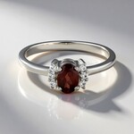 Anello in argento con Zircone Champagne