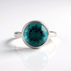 Anello in argento con Fluorite Blu Caraibico