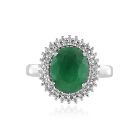 Smaragdfarbener Beryll-Silberring