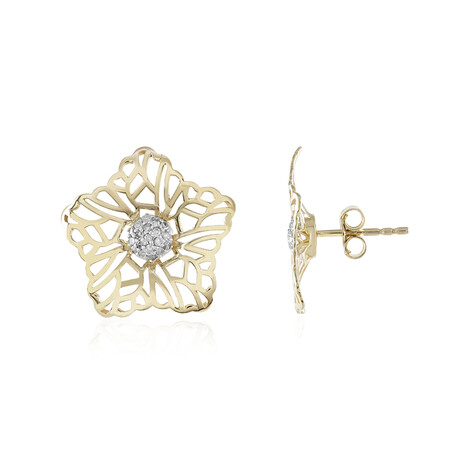 Boucles d'oreilles en or et Diamant I1 couleur (I) (Ornaments by de Melo)