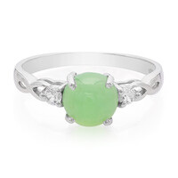 Bague en argent et Chrysoprase impériale