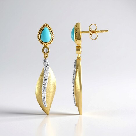 Orecchini in argento con Turchese Sleeping Beauty