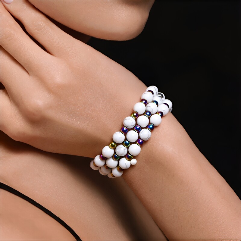 Edelstein-Stahlarmreif (Riya)