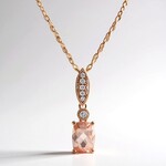 Collana in oro con Morganite AAA