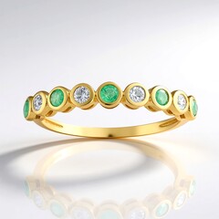 Anello in oro con Smeraldo Zambia