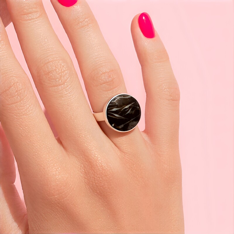 Anello in argento con Agata Prairie