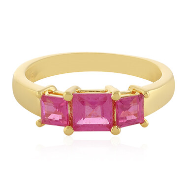 Pinkfarbener Madagaskar-Saphir-Silberring