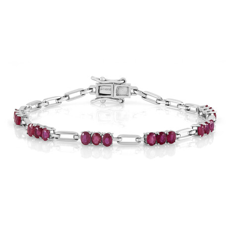 Madagaskar-Rubin-Silberarmband
