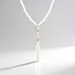 Collana in argento con Quarzo Bianco (KM by Juwelo)