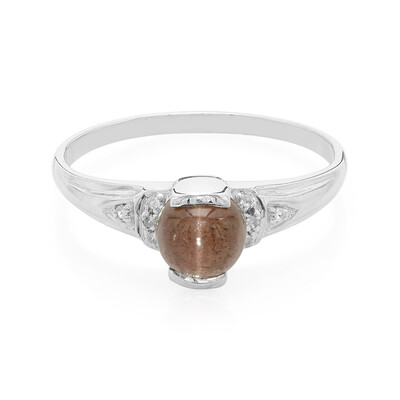 Bague pour homme en argent et Scapolite œil-de-chat