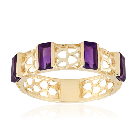 Sambia-Amethyst-Goldring (Ornaments by de Melo)