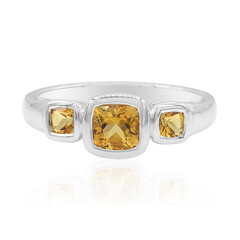 Zilveren ring met een citrien