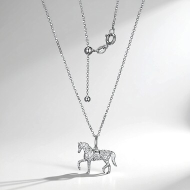 Collana in argento con Topazio Bianco