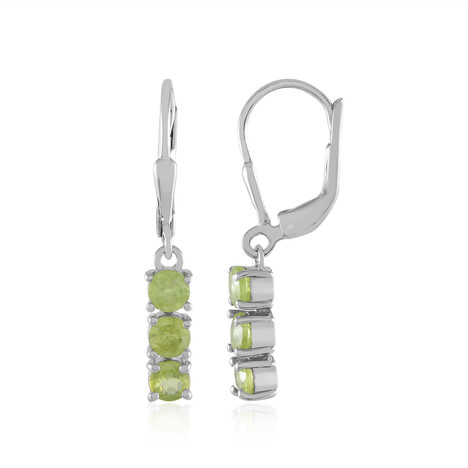 Zilveren oorbellen met Sfeenkristallen