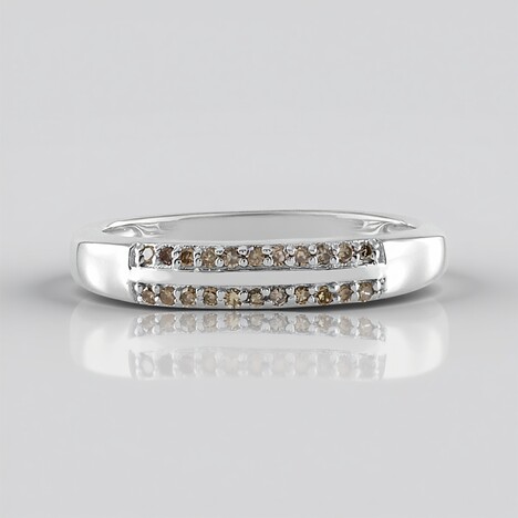 Bague en argent et Diamant chocolat I3