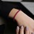 Bracelet en argent et Grenat magenta