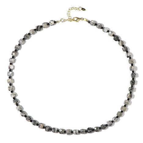 Silberner Band-Jaspis-Silberhalskette