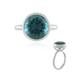 Anello in argento con Fluorite Blu Caraibico