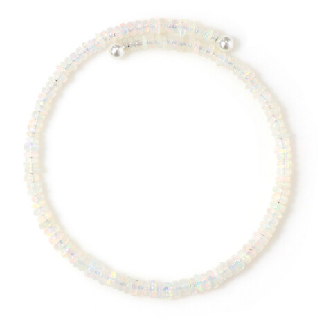 Welo-Opal-Stahlarmreif (Riya)