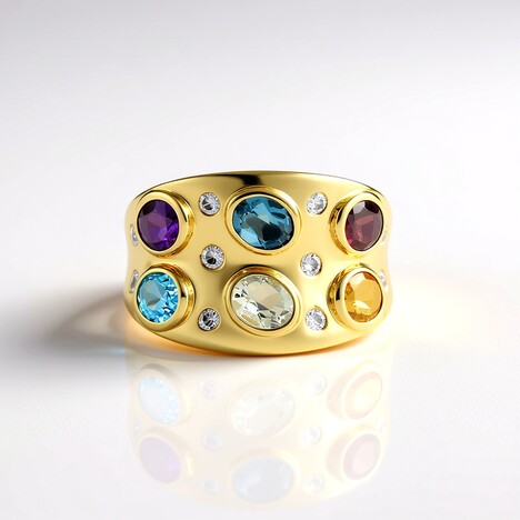 Anello in argento con Ametista Verde (de Melo Essence)