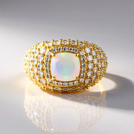 Anello in argento con Opale di Welo