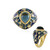 Bague en argent et Topaze bleu de Londres