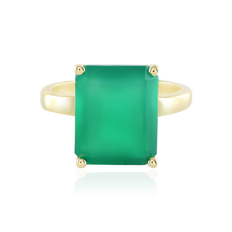 Grüner Onyx-Silberring