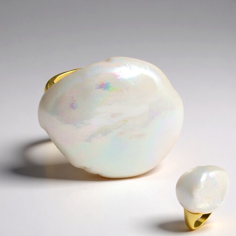 Anello in argento con Perla di Acqua Dolce (TPC)