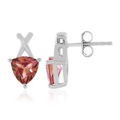 Lotus Flower Topaz Silver Earrings