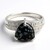 Anello in argento con Ossidiana Fiocco di Neve
