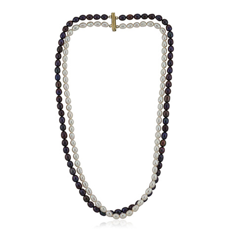 Collier en argent et Perle blanche de culture d'eau douce (TPC)