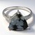 Anello in argento con Ossidiana Fiocco di Neve