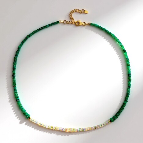 Collana in argento con Smeraldo Zambia