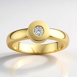 Anello in argento con Diamante SI1 (G) (Annette)
