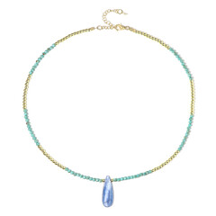 Collana in argento con Cianite del Nepal