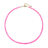 Collier en argent et Opale rose d'Éthiopie