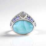 Ciondolo in argento con Larimar (KM by Juwelo)