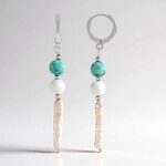 White Freshwater Pearl Silver Earrings (Riya)