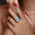 Anello in argento con Topazio Blu Svizzero