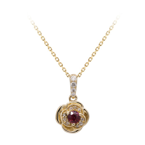 AAA-Mosambik-Rubin-Goldhalskette (CIRARI)