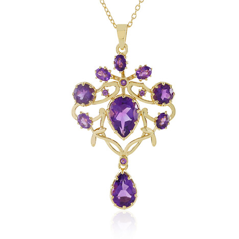 Sambia-Amethyst-Silberhalskette