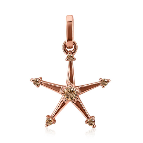 SI1 Argyle-Rose de France-Brillant-Goldanhänger (Annette)