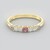 Anello placcato in oro con Zaffiro Padparadscha