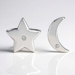 Boucles d'oreilles en argent et Diamant I1 (G) (Annette)