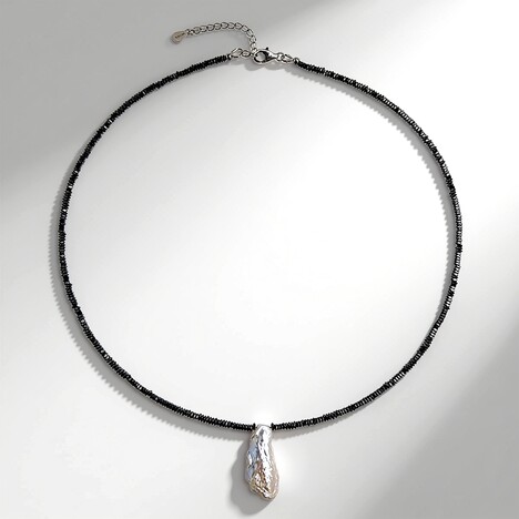 Collana in argento con Perla d'Acqua Dolce Bianca
