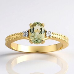 Bague en or et Diaspore à couleur changeante