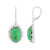 Pendientes en plata con Turquesa verde Mohave Kingman (Faszination Türkis)